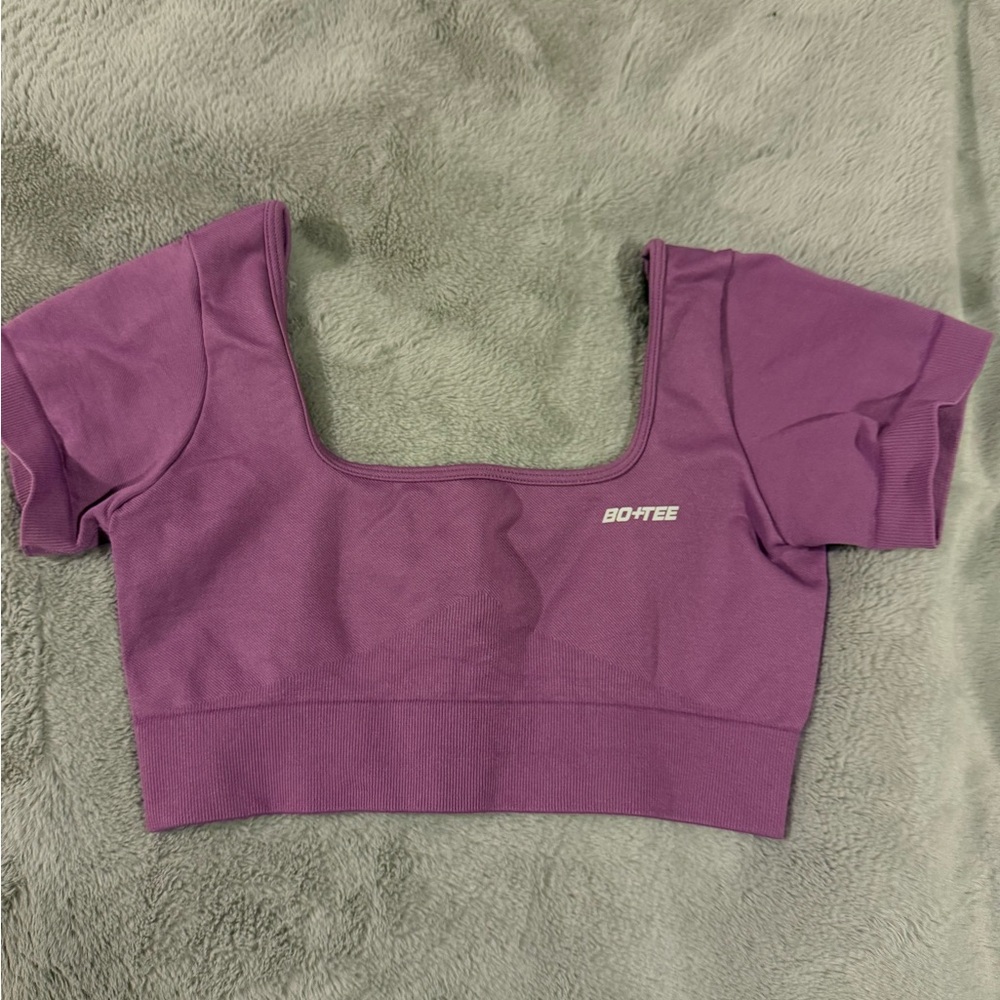 Bo+Tee Women's Purple Crop Top
